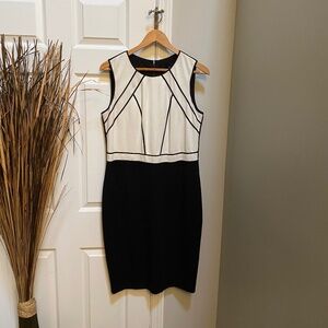 White House Black Market Dress with Cream and Black